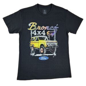 Ford Bronco 4x4 Tee Graphic T Shirt Pullover Top Black Cotton Blend Size L